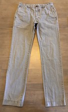 Sid Mashburn Chino Pants Mens 33 Blue Gray Faded Button Fly Prep Urban Street picture