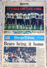 1986 Chicago Tribune Bears Bring It Home COMPLETE Newspaper Super Bowl XX picture