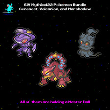 6IV Mythical22 Event Pokemon Bundle Volcanion Marshadow Genesect Sword Shield picture