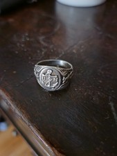 vintage ww2 silver U.S.N. ring size 11 picture