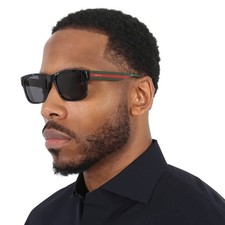 Gucci Grey Square Men's Sunglasses GG0340S 006 58 GG0340S 006 58 picture