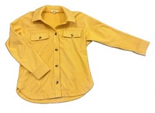 NWOT Madewell Brushed Herringbone Knit Shirt  Shacket XS Candle Flame Yellow picture