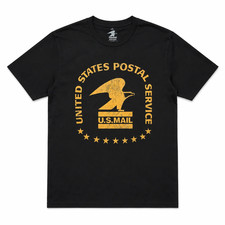 USPS Post Office Vintage Logo Black T-Shirt Postal Service Retro Graphic Tee NEW picture