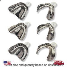 Impression Trays Full-Arch Perforated Aluminum Up to 23 Pc Dental Regular Style picture