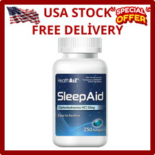 Sleep Aid, Diphenhydramine HCl 50mg, 250 Softgels, Supports Deeper Restful Sleep picture