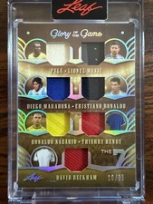 2025 Leaf Glory of the Game Game Used Memorabila Messi, Pele, Ronaldo /35 picture