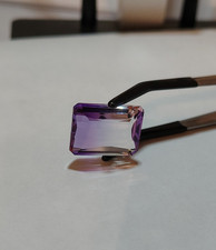 12.75 Ct Bi-Color Amethyst w/Clear Quartz Emerald Cut, Step Back, Big picture