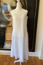 Antique Slip Dress White Cotton  - Edwardian Nightgown S - Felisa picture