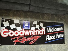 Goodwrench Racing Welcome Race Fans Banner 22x50 GM Parts NASCAR Garage Decor picture