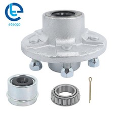 Fully Greased Bearings w/Cap Boat Trailer Hub For 3500lb Galvanized 5 Lug picture