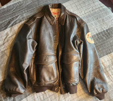 Vintage AVIREX, Air Mail Leather Flight Bomber Jacket, Size Large picture