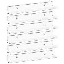 Lifewit Narrow Acrylic Floating 12 inches x 1.7 x 1.57 inches, Clear picture