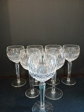 Set of 7 Vintage Waterford Crystal Colleen Short Stem Hock Wine Glasses 7.375 picture