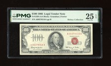 DBR 1966 $100 Legal Fr. 1550 PMG 25 EPQ Serial A00379316A picture
