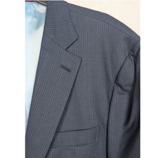 ISAIA Napoli Men's Blueberry Pinstripe Wool Blazer Base S 2094 PH Italy Size 46 picture