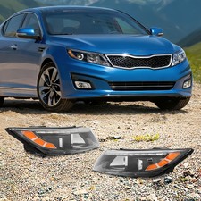 Pair Halogen Headlights Assembly w/ LED DRL Left/Right for 2014 2015 Kia Optima picture