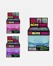 3 PACK Nee Doh Nice Cube Super Solid Squish - Blue Purple Pink - Brand New picture