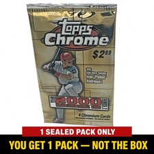 🔥 2000 Topps Chrome MLB Sealed Pack 4 Cards | Factory Fresh Unopened | Refracto picture