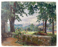 Paul Emile PISSARRO (circle) IMPRESSIONISM SPRING COUNTRYSIDE  OIL PAINTING 1920 picture