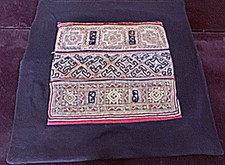 Vintage Hmong Tribal Vietnamese Embroidered Cloth Pillow Cover B509 picture
