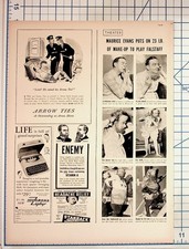 1940s Magazine Page Maurice Evans Falstaff Makeup Arrow Ties Corona Typewriter picture