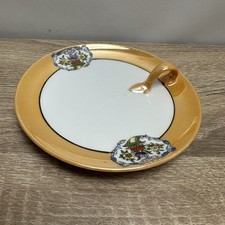 Vintage Noritake Lustreware Ring Center Handle Dish Hand Painted Floral Japan M picture