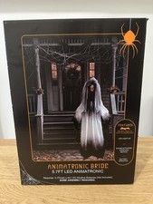 Halloween 5.7 Ft Animatronic Bride LED Light Up Eyes Mouth Holiday Prop picture