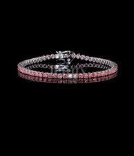 5.00CT Vivid Pink Round Cut Lab Grown Diamond Tennis Bracelet,Dailywear Bracelet picture