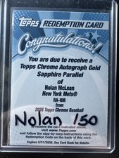 2026 TOPPS CHROME SAPPHIRE NOLAN MCLEAN SAPPHIRE PARALLEL GOLD AUTO /50  METS picture