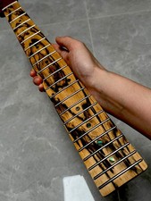 AAAA Stainless Ebony fingerboard 22Fret flame Maple Electric guitar Neck  12in picture