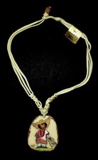 Handcrafted Artisan Bone Pendant Necklace 