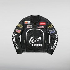Vanson one star Men's Black Cowhide Leather Motorcycle Racing Jacket | Biker picture