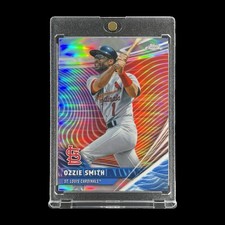 OZZIE SMITH REFRACTOR RED & BLUE WAVE HOLO CARD 2026 Topps Chrome - Cardinals picture