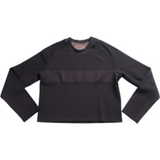 Athleta Womens Seamless Long Sleeve Cropped Training Top Black Mock Neck M picture