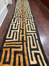 genuine 10 feet African (Congo) Kuba Raffia cloth fabric, natural woven handmade picture