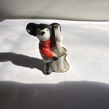 Vintage 1930s German Porcelain Mickey Mouse Orchestra Cello Figurine PRISTINE picture