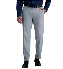 Haggar Men's Comfort Performance Straight Fit Dress Pant Gray Size 38x34 picture