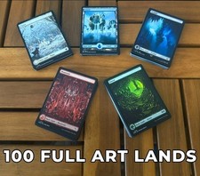 100 FULL ART Basic Lands MTG 20 of Each Color Magic The Gathering Bulk Lot Mana picture