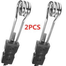 2X Portable 12V Car Immersion Heater Auto Hot Boiler Electric Coffee Water J5 picture