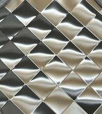 48X96 Diamond Stainless Steel Quilted Wall Back Splash for Restaurant Food Truck picture