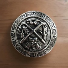 Vintage Royal Blackheath Golf Club Crown & Thistles silver tone Coat Button  picture