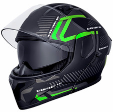 New, Full Face, Flip-Up, Dual Visor, Motorcycle Helmet for Adults. (Large) picture