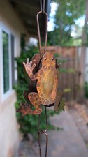 Frogs Steel Rain Chain hand finished picture