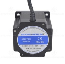 STEPPERONLINE Nema 34 Stepper Motor 680oz.in 6A 86x80mm 14mm Key-way Shaft CNC picture
