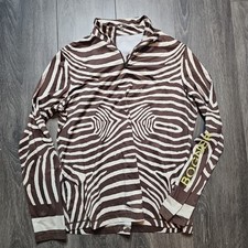 Bogner Base Layer Top XXL Womens 1/4 Zip All Over zebra Animal Ski picture
