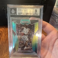 Panini 2019-20 Prizm Draft Picks Zion Williamson #1 Green/Yellow /249 BGS 9 picture
