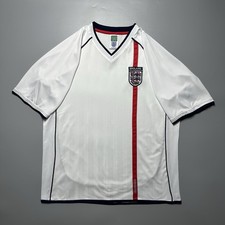 ENGLAND x SCORE DRAW 2002 WORLD CUP SOCCER HOME JERSEY SIZE “XL” picture