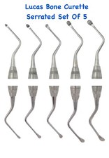 Lucas Bone Curette Double Ended Serrated 84, 85, 86, 87, 88 Hollow Handle CE picture