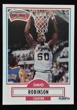1990 Fleer David Robinson #172 San Antonio Spurs Rookie Card RC NBA picture