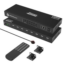 TESmart 8×1 HDMI Switch 8 in 1 Out 4K @ 60Hz HDCP with 19-inch Rack-Ears | RS... picture